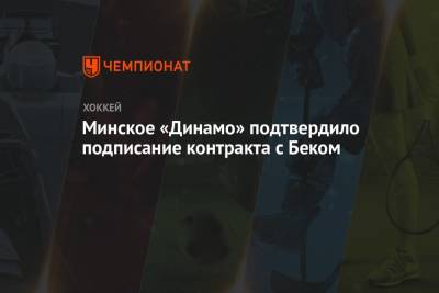 Минское «Динамо» подтвердило подписание контракта с Беком