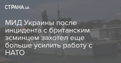 МИД Украины после инцидента с британским эсминцем захотел еще больше усилить работу с НАТО