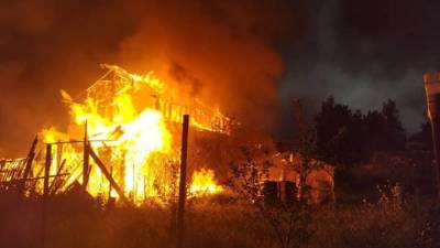Три частных дома сгорели под Петербургом