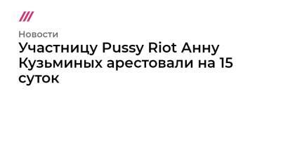 Участницу Pussy Riot Анну Кузьминых арестовали на 15 суток