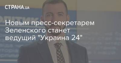 Новым пресс-секретарем Зеленского станет ведущий "Украина 24"