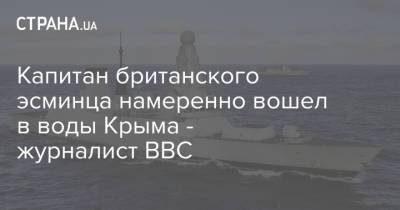 Капитан британского эсминца намеренно вошел в воды Крыма - журналист ВВС