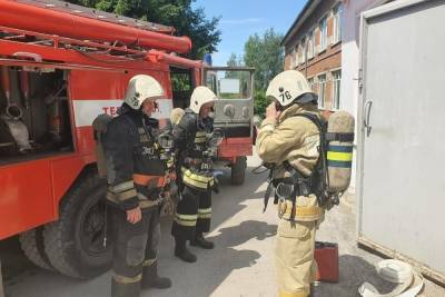 В Ясногорском техникуме работали несколько пожарных расчетов
