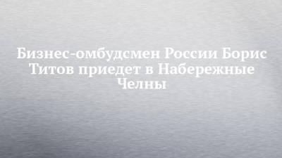 Бизнес-омбудсмен России Борис Титов приедет в Набережные Челны