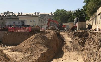 Духовность против памятников. Тяжелая техника вновь появилась на строительстве возле памятника Минг Урик в Ташкенте