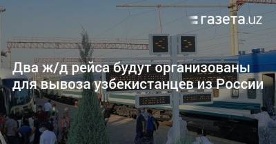 Два ж/д рейса будут организованы для вывоза узбекистанцев из России