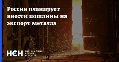 Россия планирует ввести пошлины на экспорт металла