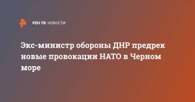 Экс-министр обороны ДНР предрек новые провокации НАТО в Черном море