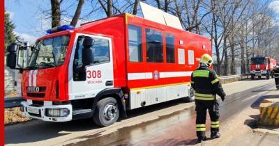 Пожар произошел центре для больных COVID-19 в Москве
