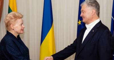 Порошенко и Грибаускайте поговорили о санкциях против России и "Северном потоке-2"