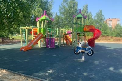 В Рязани состоялась приемка детской площадки в Комсомольском парке