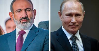 Путин поздравил Пашиняна с победой на парламентских выборах в Армении