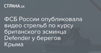 ФСБ России опубликовала видео стрельб по курсу британского эсминца Defender у берегов Крыма