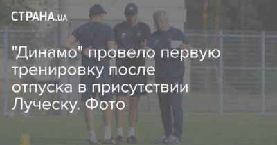"Динамо" провело первую тренировку после отпуска в присутствии Луческу. Фото