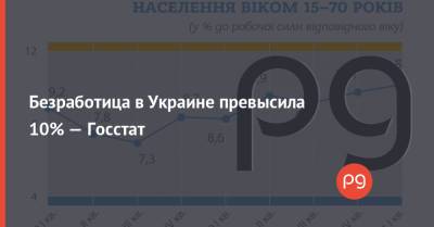 Безработица в Украине превысила 10% — Госстат