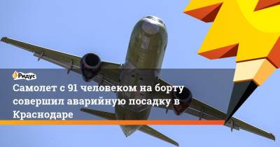 Самолет с 91 человеком на борту совершил аварийную посадку в Краснодаре