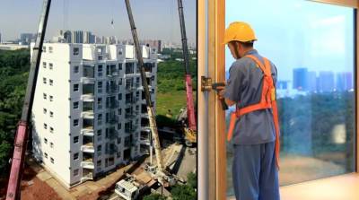 Строители в Китае возвели 10-этажный жилой дом за 29 часов - впечатляющее видео!