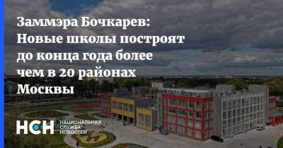 Заммэра Бочкарев: Новые школы построят до конца года более чем в 20 районах Москвы