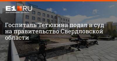 Госпиталь Тетюхина подал в суд на правительство Свердловской области