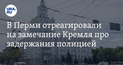 В Перми отреагировали на замечание Кремля про задержания полицией