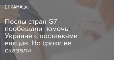 Послы стран G7 пообещали помочь Украине с поставками вакцин. Но сроки не сказали