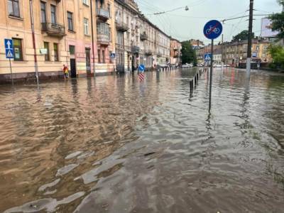На Львов обрушилась буря: затоплены улицы и повалены десятки деревьев