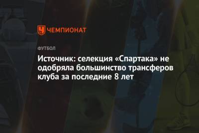 Источник: селекция «Спартака» не одобряла большинство трансферов клуба за последние 8 лет