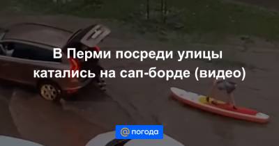 В Перми посреди улицы катались на сап-борде (видео)