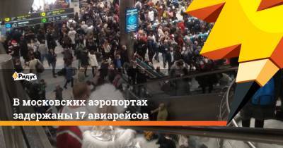 Вмосковских аэропортах задержаны 17 авиарейсов