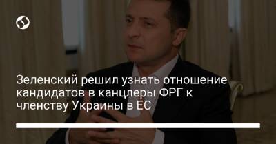Зеленский решил узнать отношение кандидатов в канцлеры ФРГ к членству Украины в ЕС