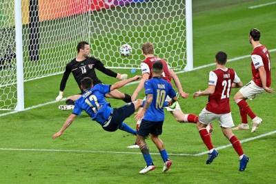 Евро-2020: Италия обыграла Австрию в овертайме, Дания разгромила Уэльс