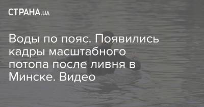Воды по пояс. Появились кадры масштабного потопа после ливня в Минске. Видео