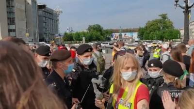 В Москве задержали участников митинга противников вакцинации