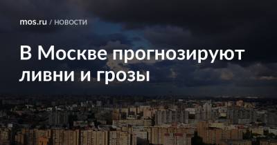 В Москве прогнозируют ливни и грозы