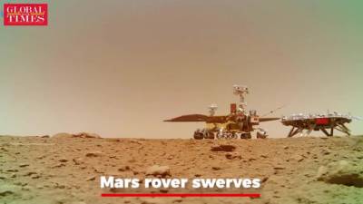 Китайский ровер прислал видео и звуки с Марса