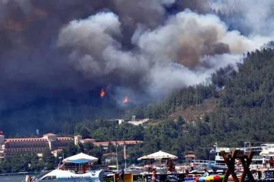 В Турции вспыхнул лесной пожар на популярном курорте, есть погибший