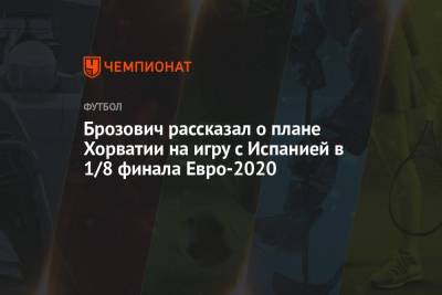Брозович рассказал о плане Хорватии на игру с Испанией в 1/8 финала Евро-2020