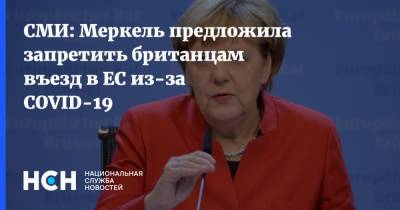 СМИ: Меркель предложила запретить британцам въезд в ЕС из-за COVID-19