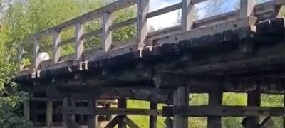 В Карелии построят новый мост вместо аварийного, который разрушают лесовозы