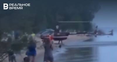 На пилота вертолета, приземлившегося на пляже в Лаишево, возбудили уголовное дело