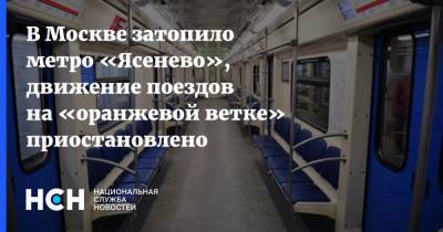 В Москве затопило метро «Ясенево», движение поездов на «оранжевой ветке» приостановлено