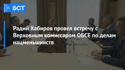 Радий Хабиров провел встречу с Верховным комиссаром ОБСЕ по делам нацменьшинств