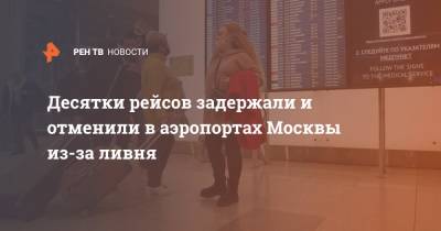 Десятки рейсов задержали и отменили в аэропортах Москвы из-за ливня