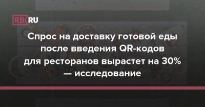 Дмитрий Спиридонов - Спрос на доставку готовой еды после введения QR-кодов для ресторанов вырастет на 30% — исследование - rb.ru