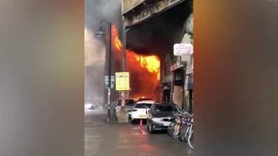 Новости на "России 24". Пожар в Лондоне: очевидцы сообщили о взорвавшемся автомобиле