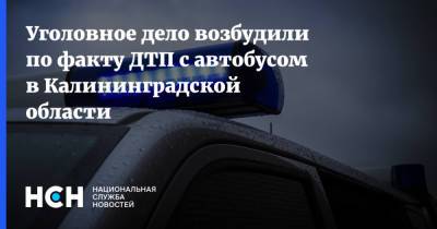 Уголовное дело возбудили по факту ДТП с автобусом в Калининградской области