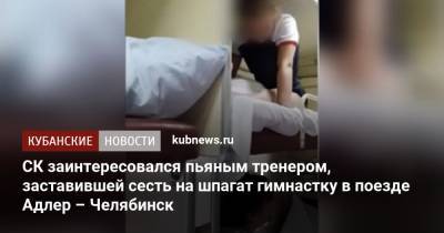 СК заинтересовался пьяным тренером, заставившей сесть на шпагат гимнастку в поезде Адлер – Челябинск