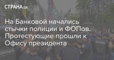 На Банковой начались стычки полиции и ФОПов. Протестующие прошли к Офису президента - strana.ua - Украина - Киев