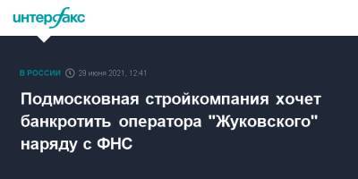 Подмосковная стройкомпания хочет банкротить оператора "Жуковского" наряду с ФНС
