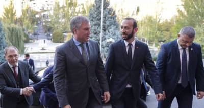 Володин поздравил Мирзояна с победой партии "Гражданский договор" на выборах в Армении